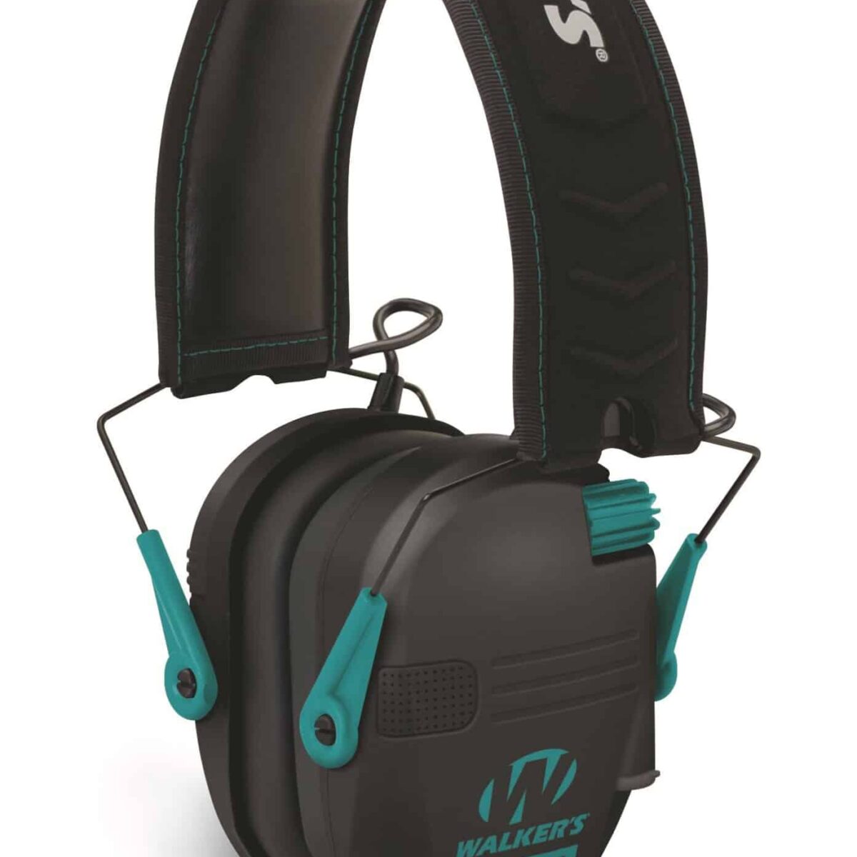 Wfgwprsemtljpg - walker's razor series slim shooter folding electronic muff - teal - wfgwprsemtl