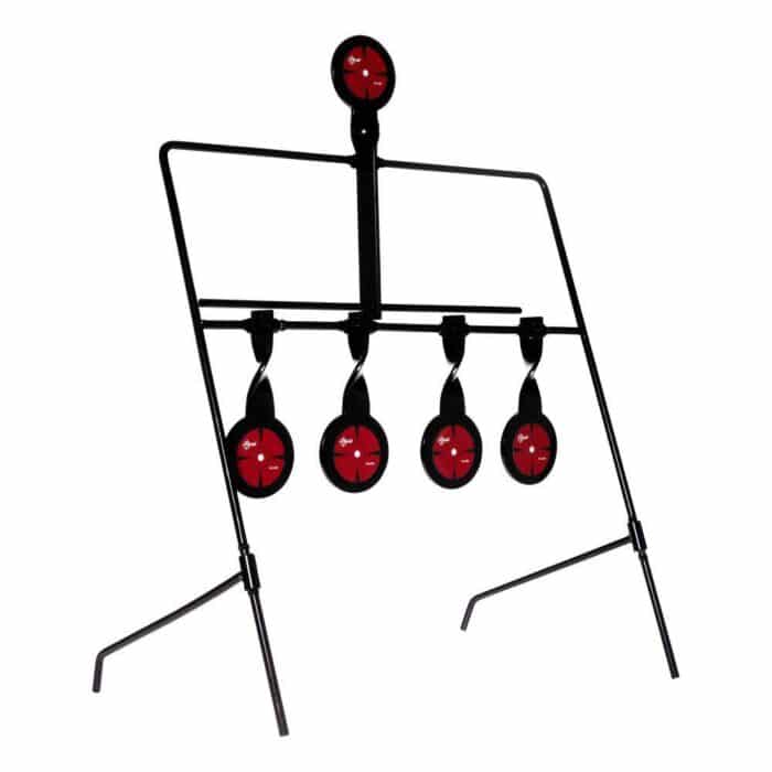 An15340jpg - ez-aim deflector resetting spinner target system 16"w x 22. 25"h black/red - an15340