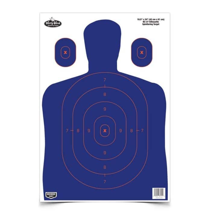 Ba35753jpg - birchwood casey dirty bird bc-27 silhouette target - 16. 5"x24" blue/orange 3 pack - ba35753