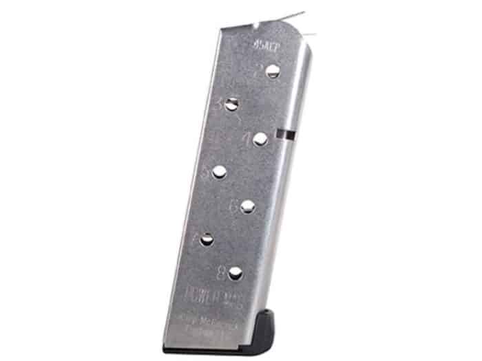 Cf14132jpg - chip mccormick 1911 compact power mag handgun magazine stainless steel. 45 acp 8/rd - cf14132