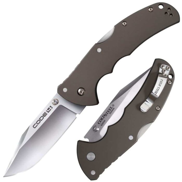 Co58pcjpg - cold steel code-4 clip point lockback knife - 3-1/2" blade satin - co58pc