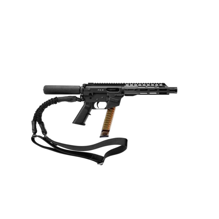 Fqfx9p8tjpg - freedom ordnance fx9 handgun 9mm luger 31rd glock style magazine 8" barrel black with sling - fqfx9p8t