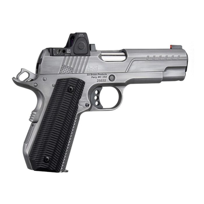 Fx2-5jpg - ed brown fx2 compact stainless bobtail handgun. 45 auto 7rd magazine 4. 25" barrel american flag serrations w/trij rmrcc - fx2 5