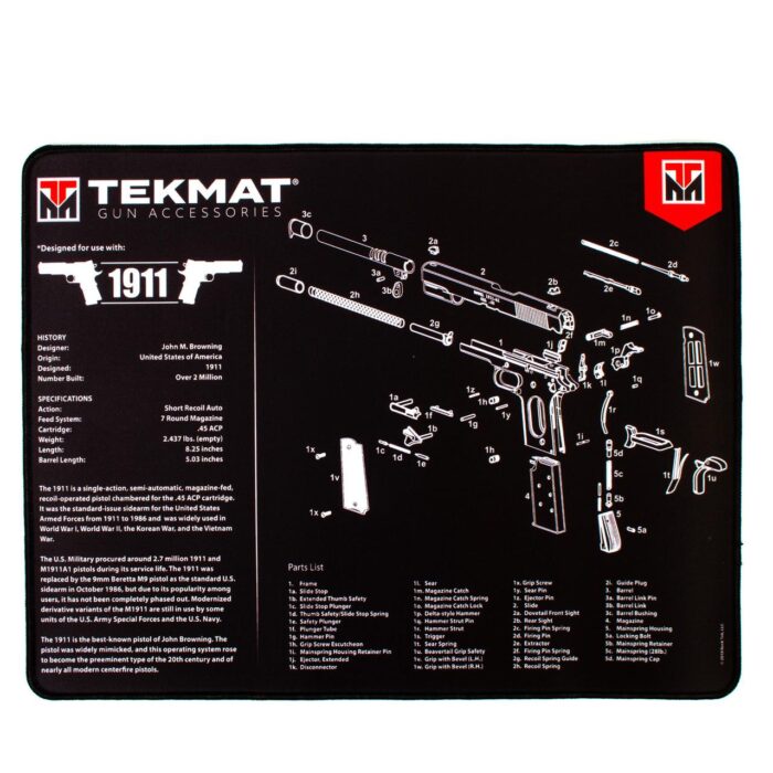 Gmtekr201911jpg - tekmat 15x20 ultra premium gun cleaning - 1911 - gmtekr201911