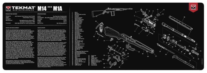 Gmtekr36m14jpg - tekmat 12x36 gun cleaning mat - m14 (m1a) - gmtekr36m14