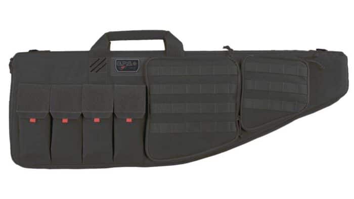 Gogpst30arbjpg - g-outdoors tactical ar case with external handgun case - 30" black - gogpst30arb