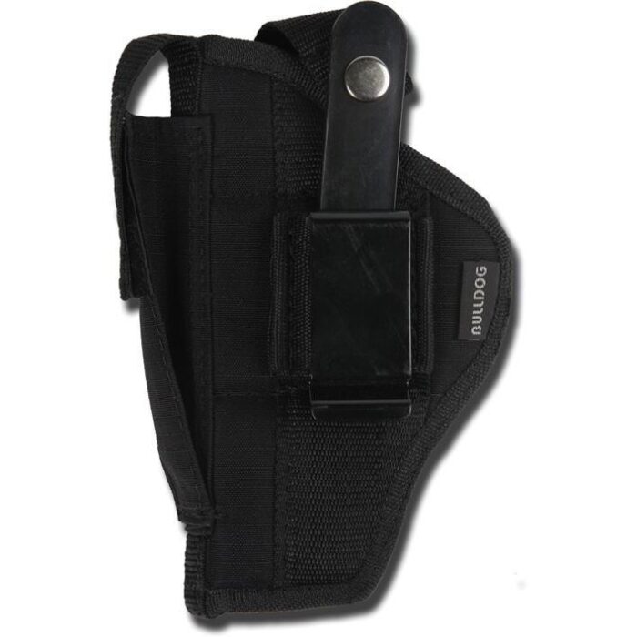 Jzfsn-1_7jpg - bulldog extreme handgun holster with belt loop and clip for standard autos with 6-7" barrels black ambi - jzfsn 1 7