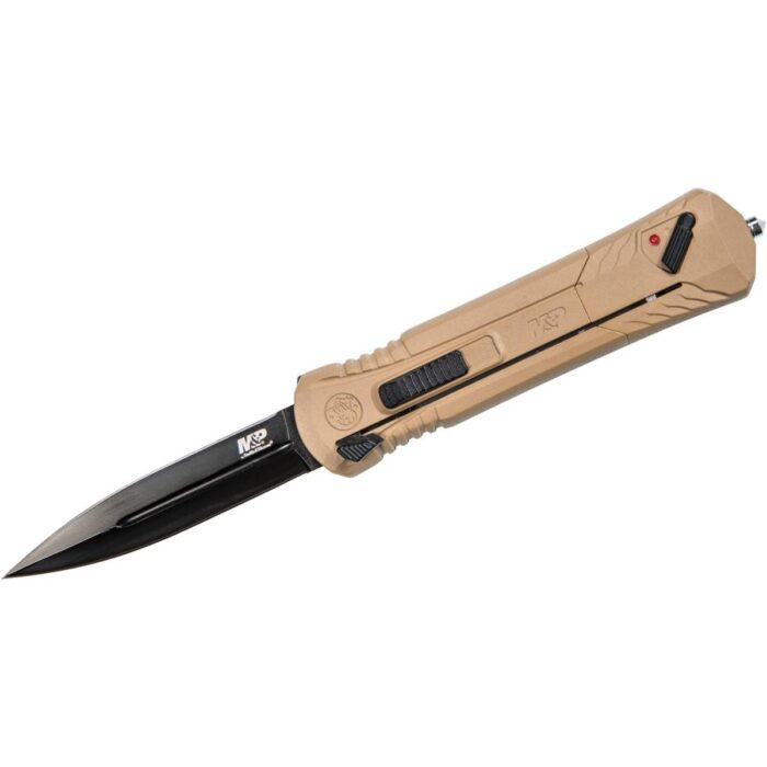 Pf1084315jpg - smith & wesson m&p spear tip otf automatic knife 3 7/10" blade fde - pf1084315