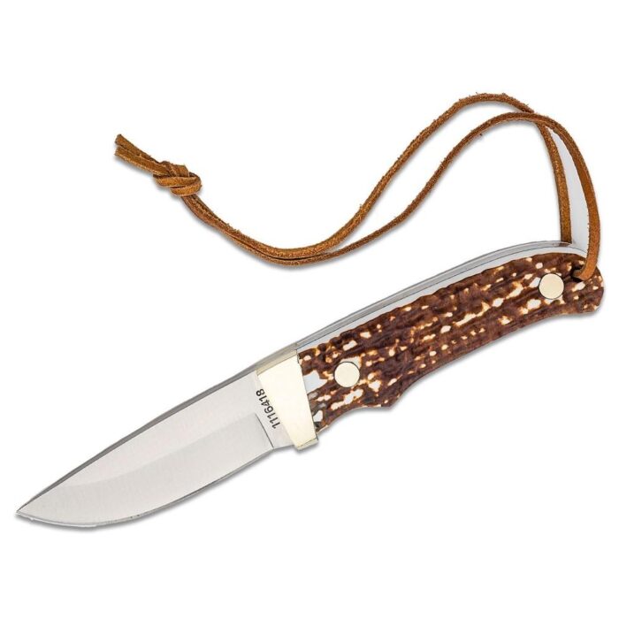 Pf1116418-1jpg - schrade uncle henry next gen ph1n stagalon fixed knife 3-3/5" trailing point blade brown - pf1116418 1