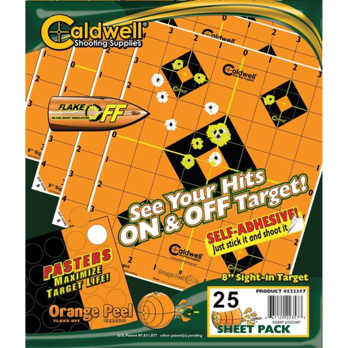 Ph1166103-1jpg - caldwell 8" sight-in orange and black target 25 sheets - ph1166103 1