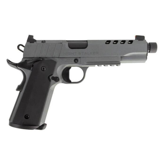 Sd10100556-1jpg - sds imports tisas 1911 night stalker sf handgun. 45 auto 8rd magazine(2) 5" threaded barrel grey cerakote finish - sd10100556 1