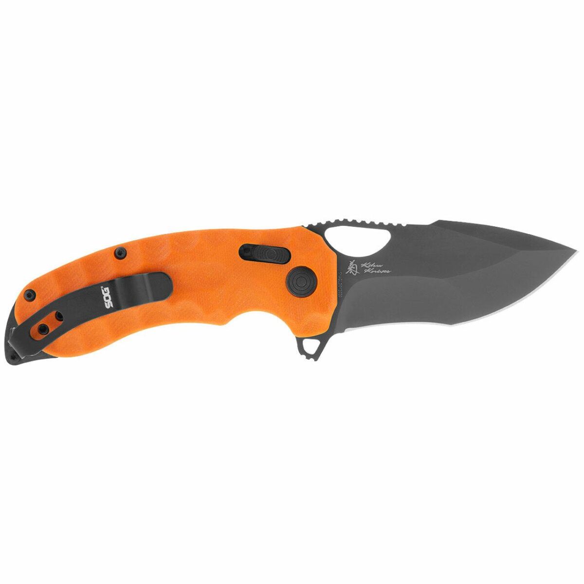 Sgsog12270357_5jpg - sog kiku xr lte blaze orange knife 3. 02" blade orange - sgsog12270357 5