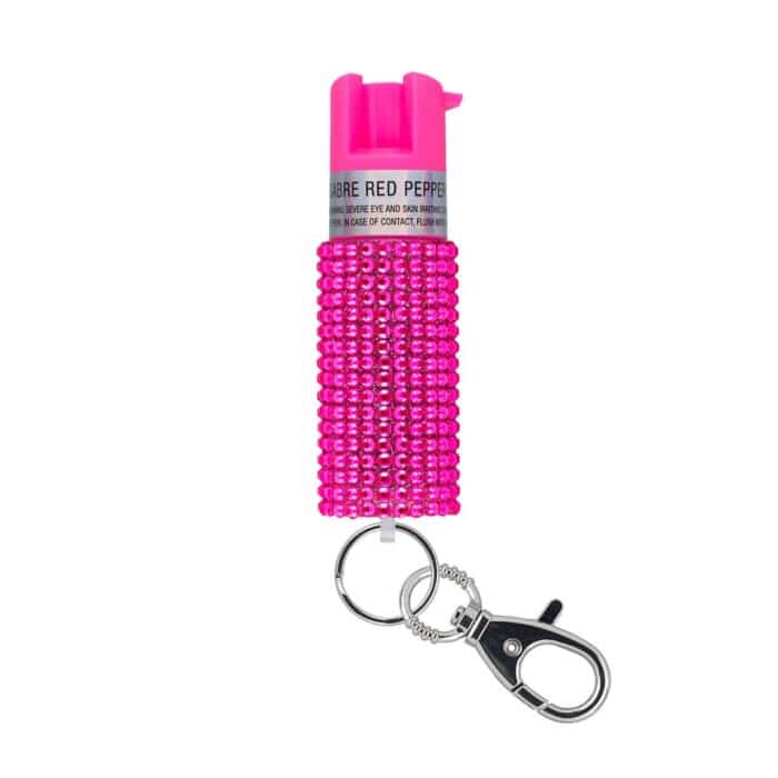 Srkrjpk02-1jpg - sabre jeweled pepper spray with key ring pink - srkrjpk02 1