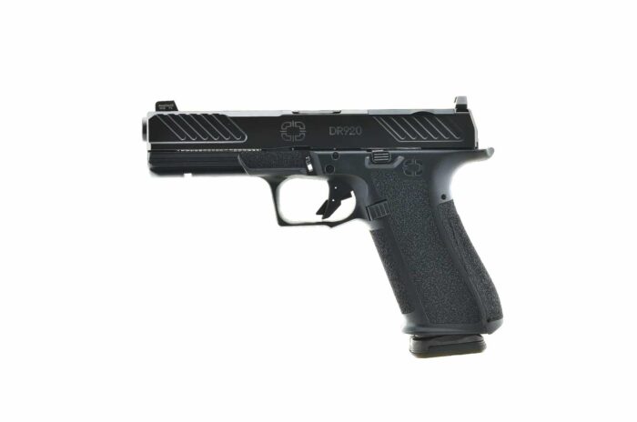 Ss-200620side2jpg - shadow systems dr920 optic combat slide handgun 9mm luger 17rd magazine 4. 5" black barrel front night sight - ss 200620side2