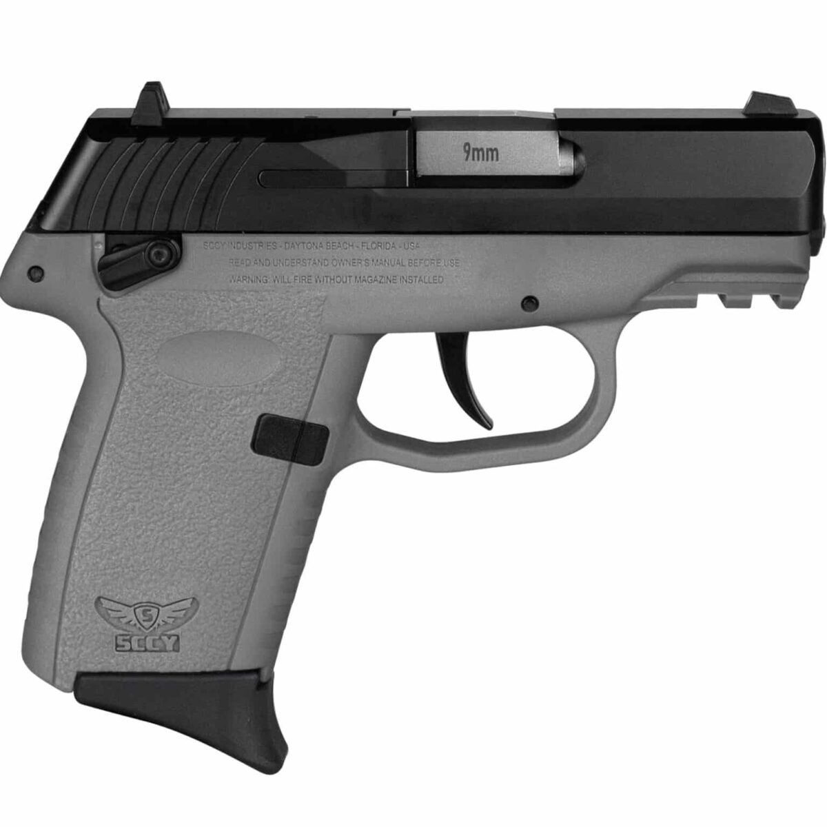 Uscpx1cbsgg3_1jpg - sccy cpx-1 handgun 9mm luger 10rd magazine 3. 1" barrel external safety only black slide/sniper grey frame - uscpx1cbsgg3 1