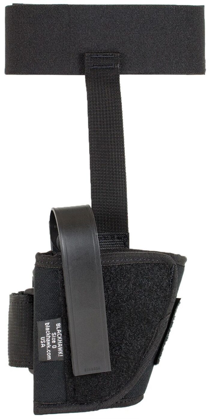 Xo40ah00bkljpg - blackhawk ankle holster left hand - black - xo40ah00bkl