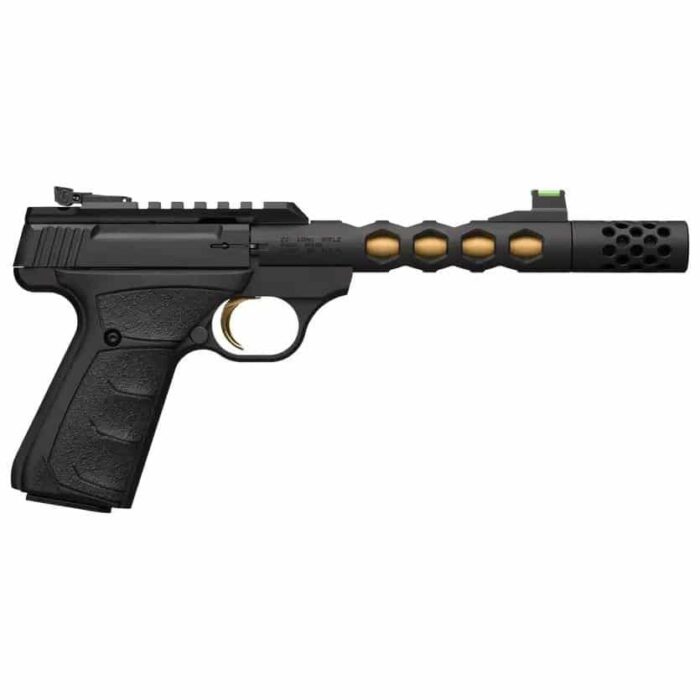 Xz051573490jpg - browning buck mark plus vision black/gold suppressor ready handgun. 22 lr 10rd magazine 5. 875" threaded barrel - xz051573490