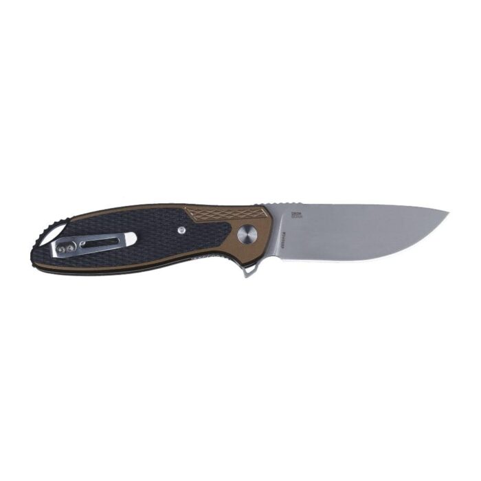 Zbk360gxp-1jpg - crkt jake folding knife 3-3/10 drop point blade black and bronze - zbk360gxp 1