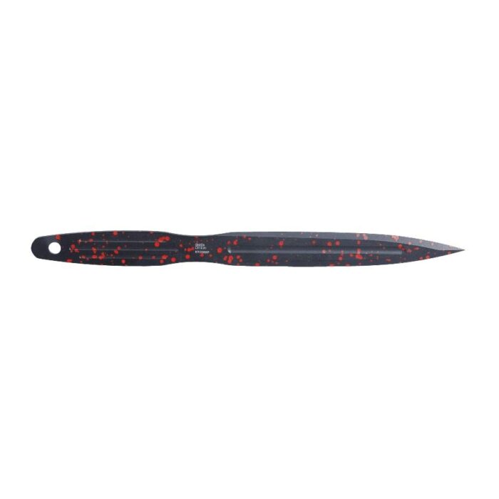 Zbk930rkp-1jpg - crkt onion throwing knives 6-1/4" spear point blade black and red 3/ct - zbk930rkp 1