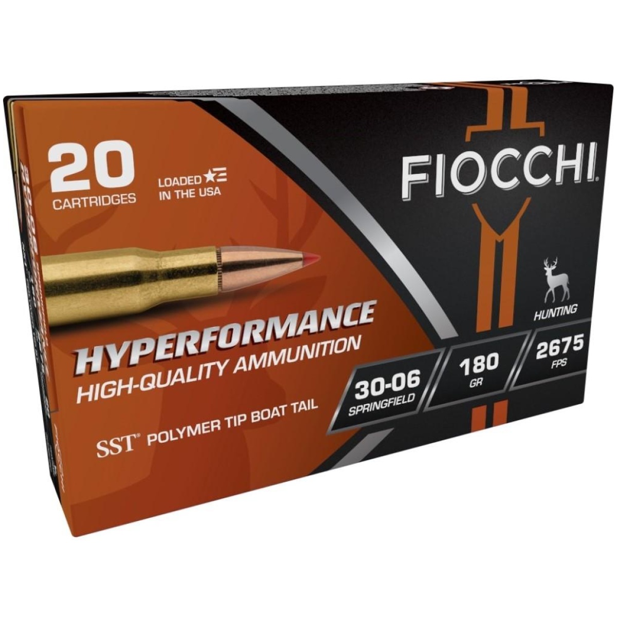 3006hsc-3d. Jpg - fiocchi hyperformance hunt rifle ammunition. 30-06 sprg 180 gr sst 2675 fps 20/ct - 3006hsc 3d