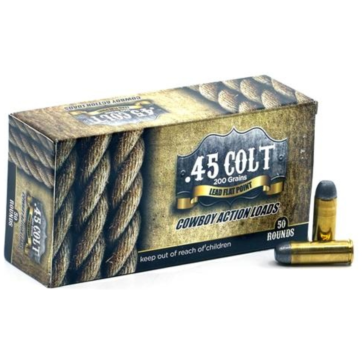 58643. Jpg - american cowboy handgun ammunition. 45 colt 200gr lfn 636 fps 50/ct - 58643