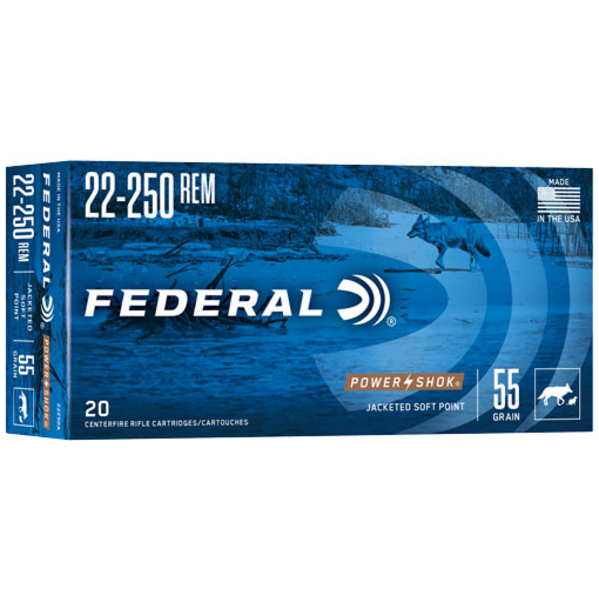 A22250a_5. Jpg - federal power-shok 22-250 rem - a22250a 5