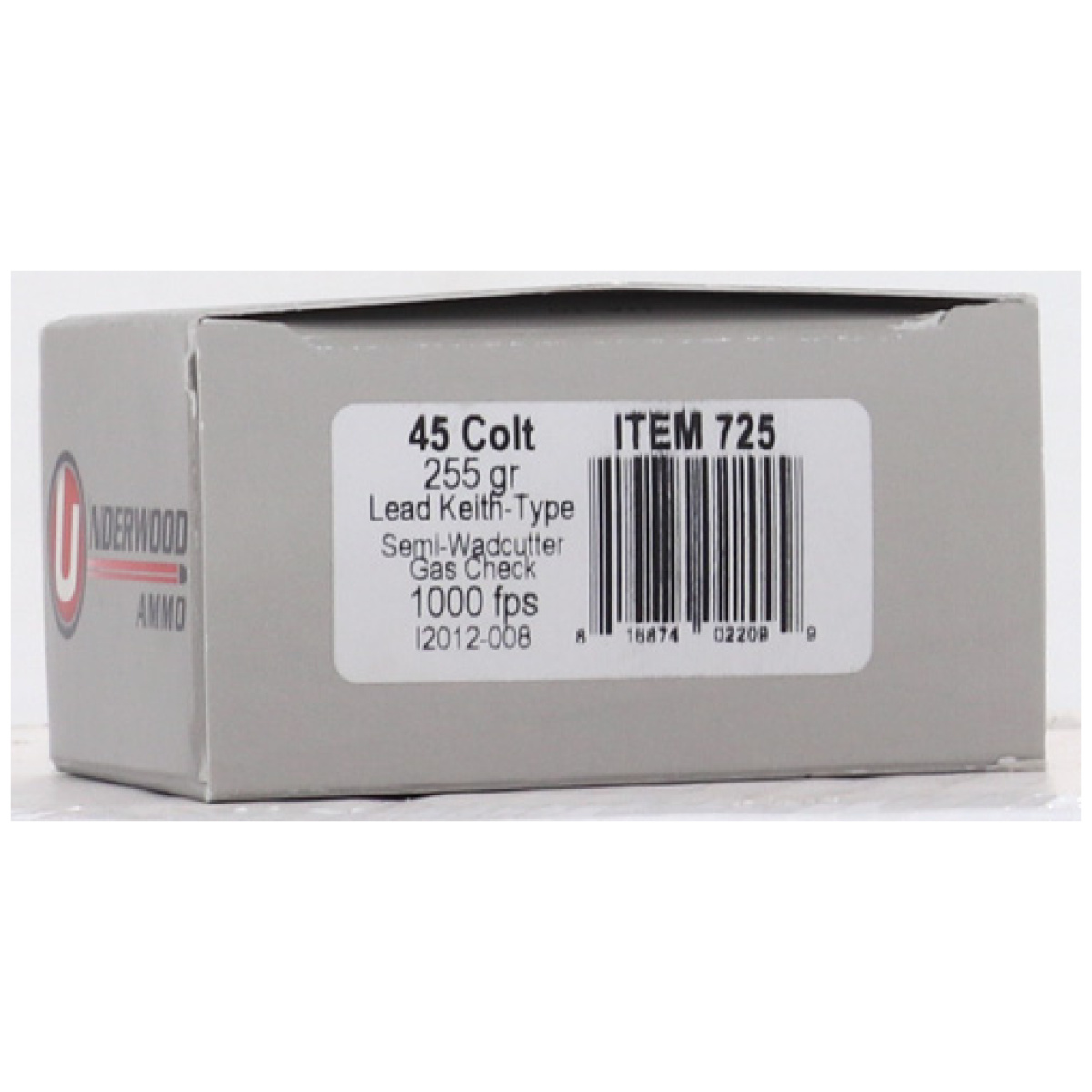 A725u_label. Jpg - underwood 45 lc 255gr - a725u label