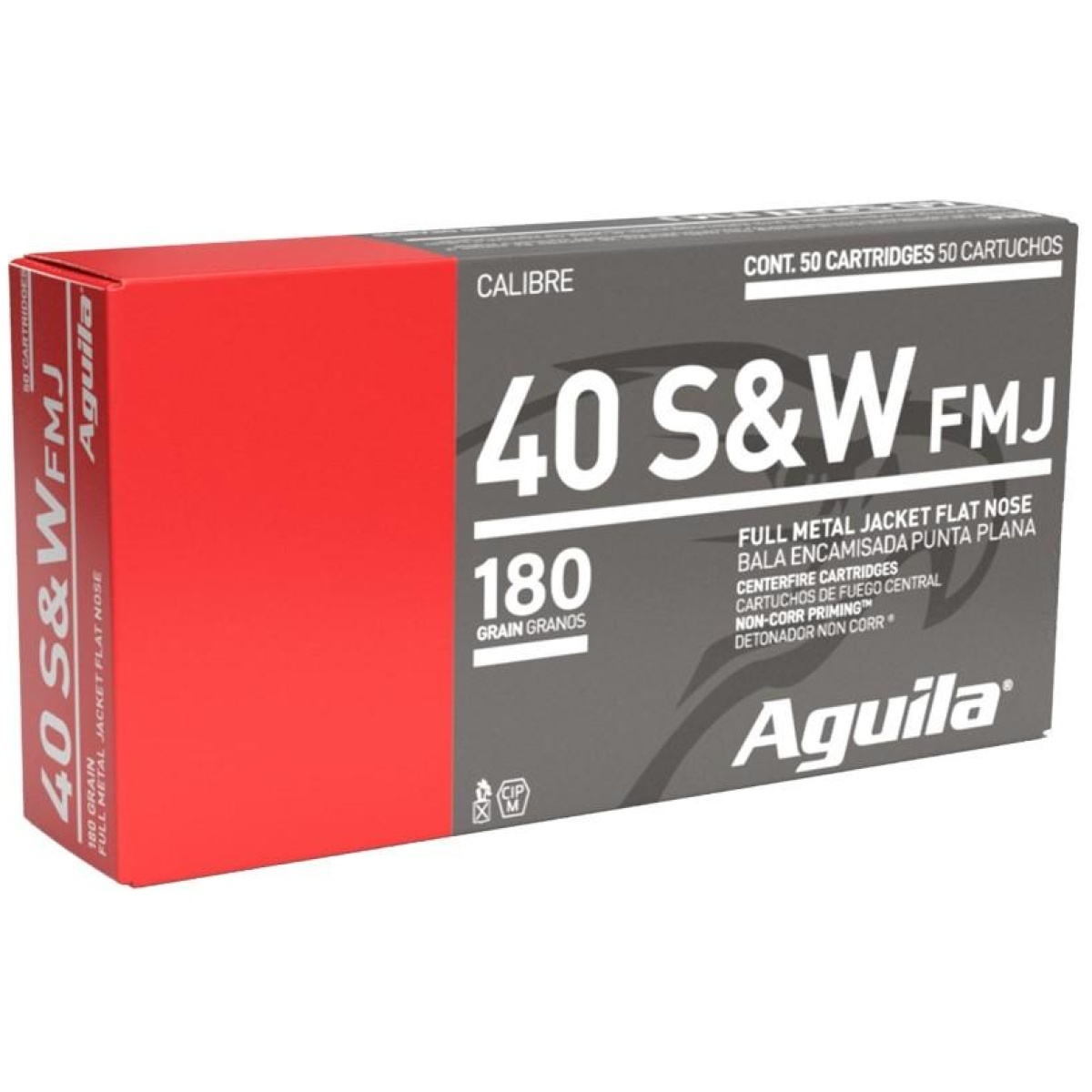 Au1e402110-centerfire. Jpg - aguila handgun ammunition. 40 s&w 180 gr fmj 1050 fps 50/ct - au1e402110 centerfire