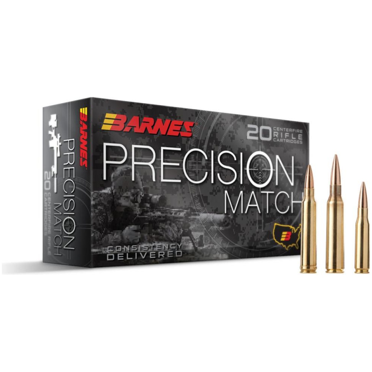 Bx32017. Jpg - barnes precision match rifle ammunition 223 remington 55 gr match burner otm bt 3215 fps 20/ct - bx32017