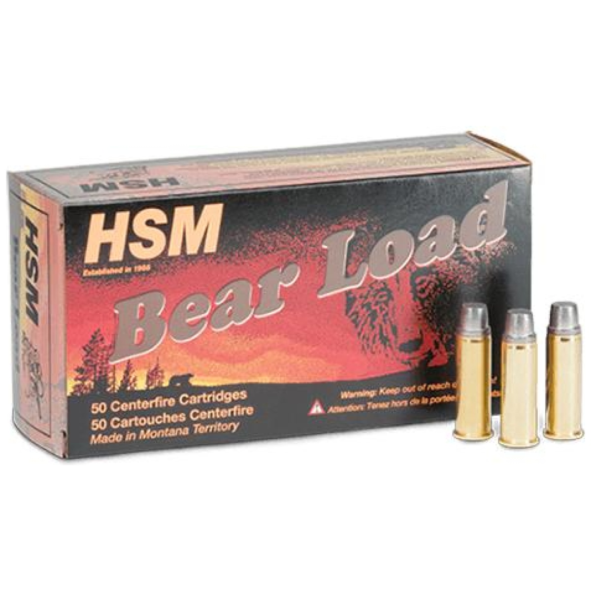 Bearload. Jpg - hsm bear load hard cast handgun ammunition. 357 rem mag 180gr rnfp gas check 1200 fps 50/ct - bearload