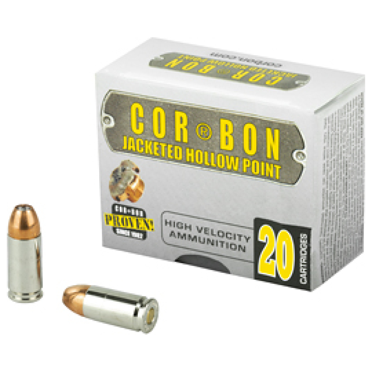 Cor09115_1. Jpg - corbon 9mm+p 115gr jhp 20/500 - cor09115 1