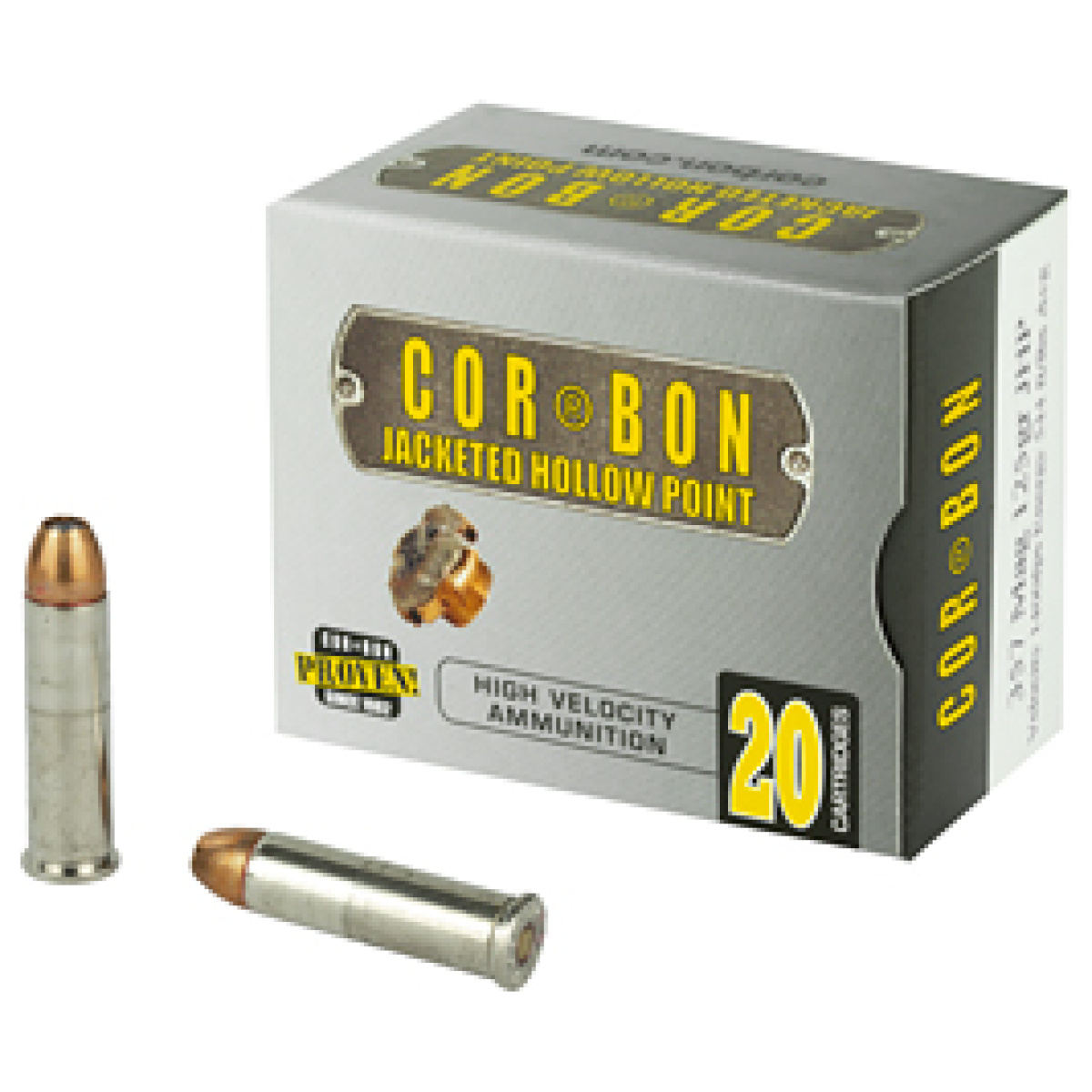 Cor357125_1. Jpg - corbon 357mag 125gr jhp 20/500 - cor357125 1