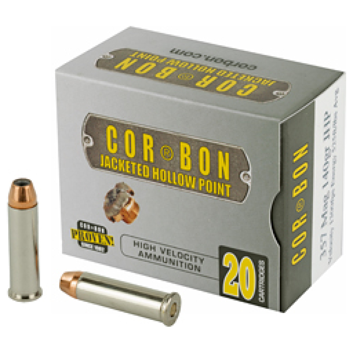 Cor357140_1. Jpg - corbon 357mag 140gr jhp 20/500 - cor357140 1