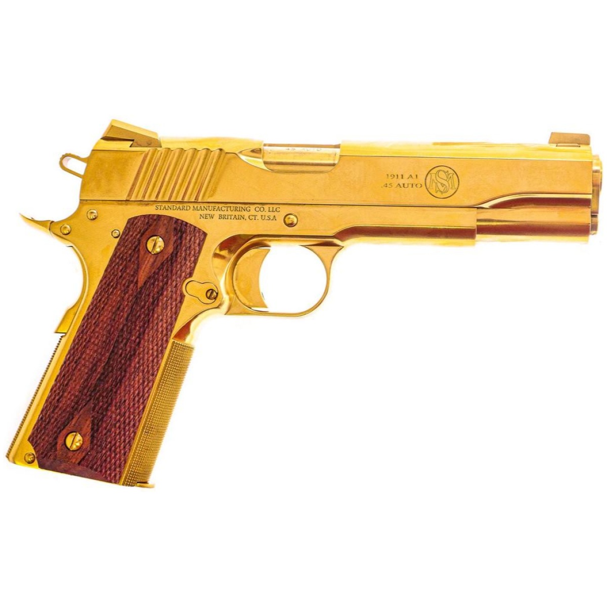 Df1911gtn-1. Jpg - standard manufacturing standard 1911 handgun. 45 acp 7rd magazine 5" barrel tin gold - df1911gtn 1