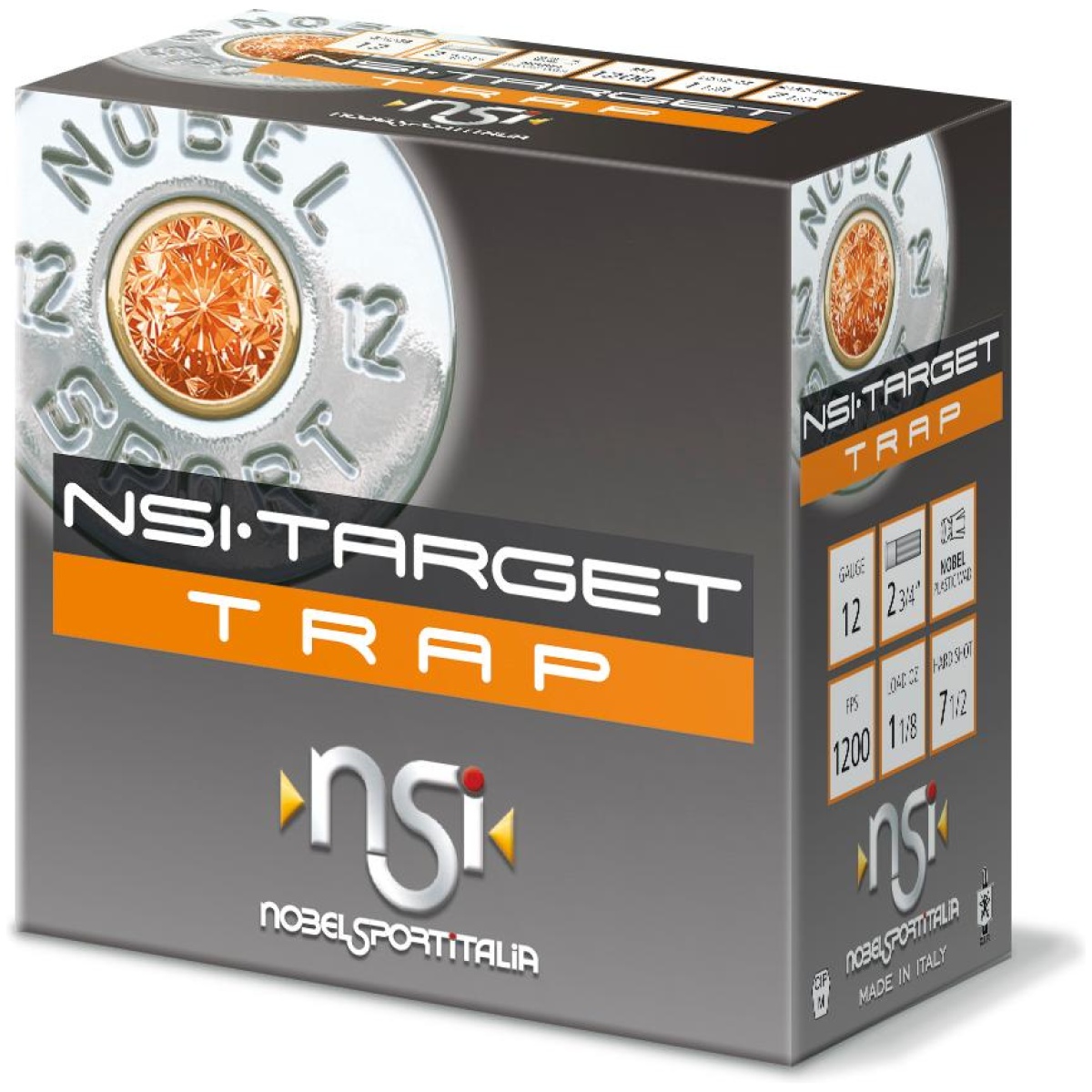 Epans12stso7_3. Jpg - noble target steel shotshells 12 ga 2-3/4" 1 oz 1280 fps #7 25/ct - epans12stso7 3