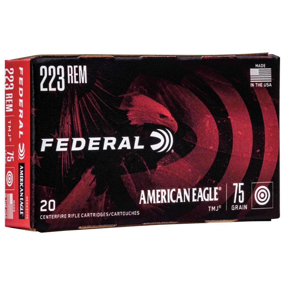 Faae223t75_1. Jpg - federal. 223 rem 75gr total metal jacket (tmj) ammo 20rd - faae223t75 1