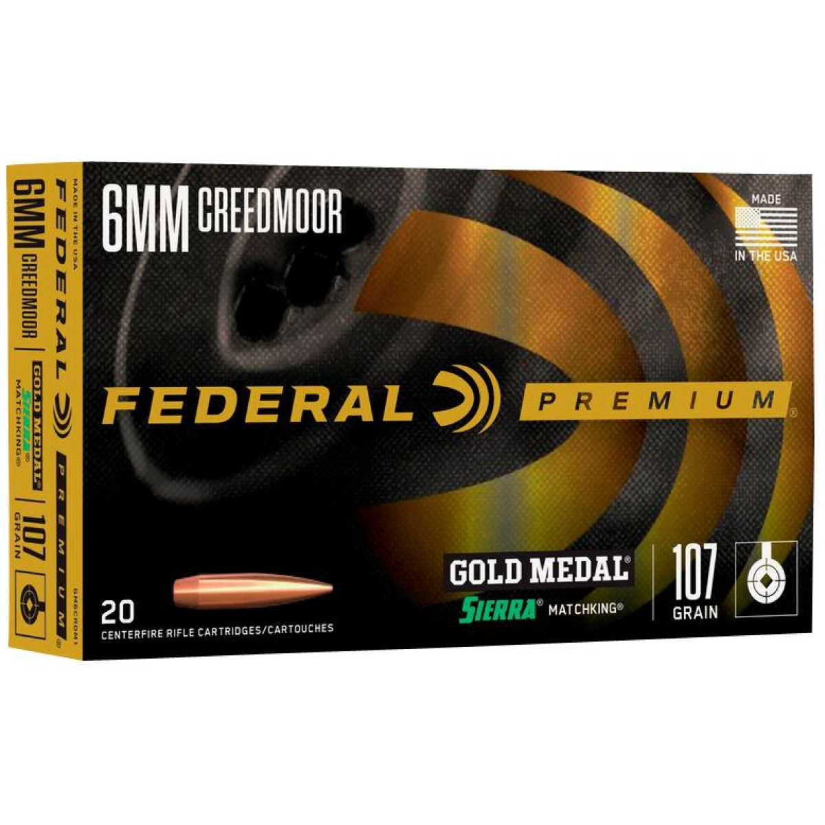 Fagm6crdlrht1. Jpg - federal gold medal berger hybrid rifle ammuntion 6mm creedmoor 109gr bthp 2975 fps 20/ct - fagm6crdlrht1