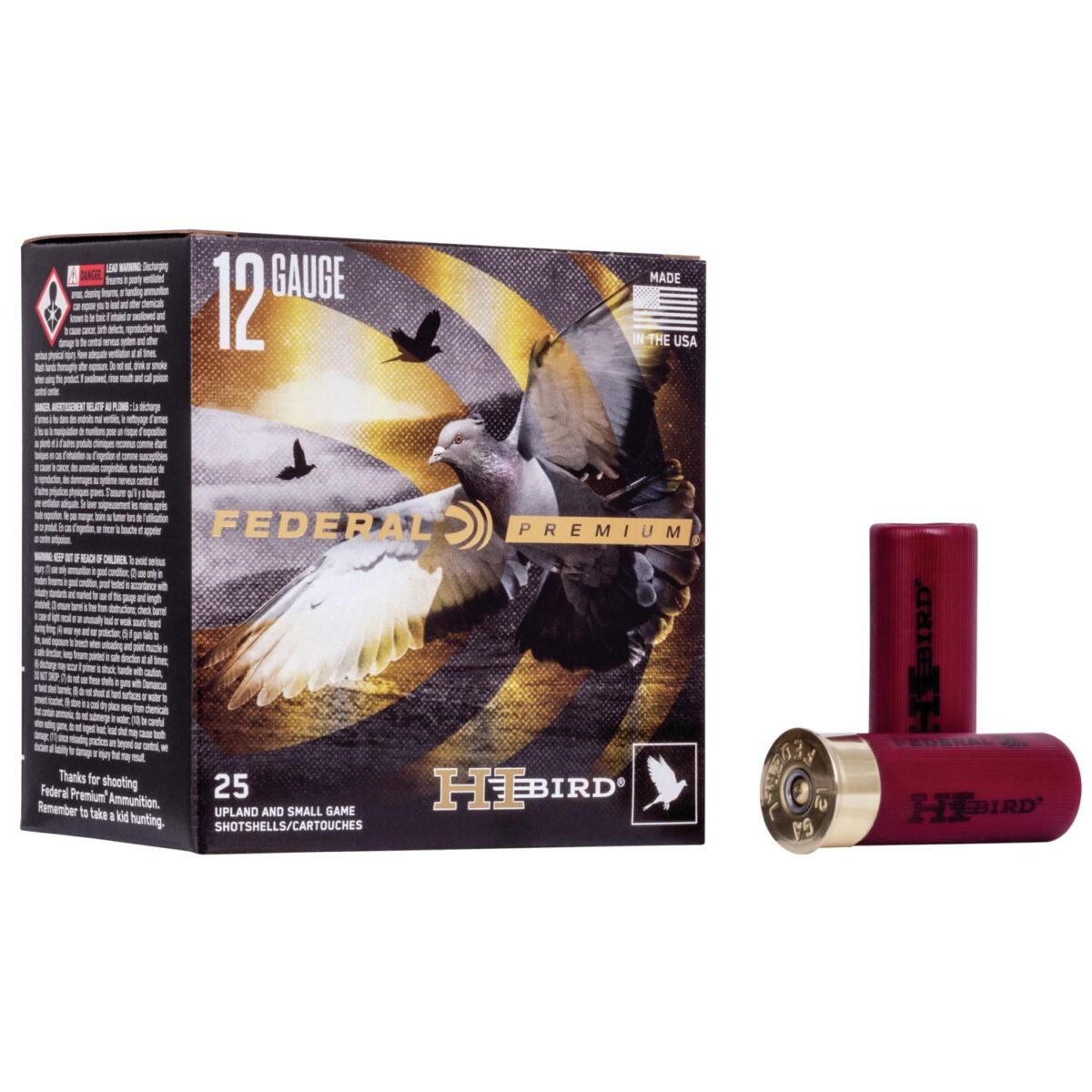 Fahvf1275_1. Jpg - federal hi-bird shotshells 12ga. 2-3/4" 1-1/8oz 1275 fps #7. 5 25/ct - fahvf1275 1