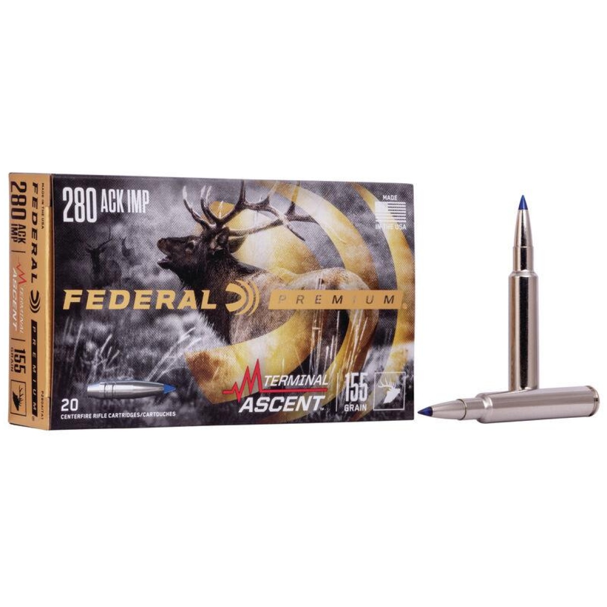 Fap280aita1. Jpg - federal terminal ascent rifle ammuntion. 280 ackley imp 155 gr 2930 fps 20/ct - fap280aita1