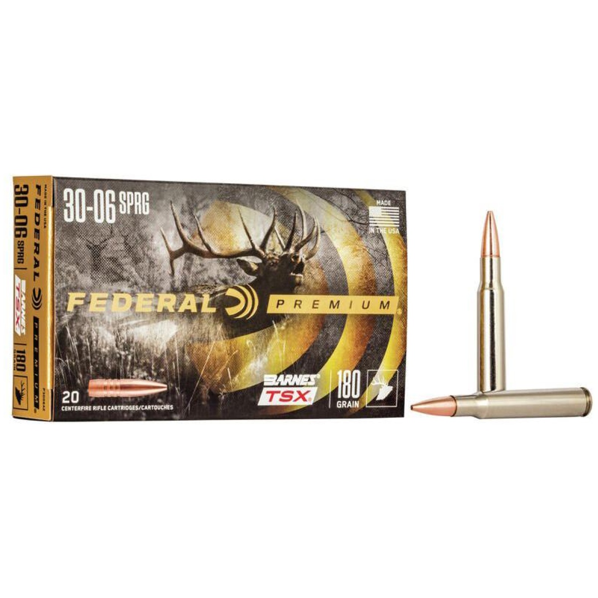 Fap3006ae_1. Jpg - federal barnes tsx rifle ammunition 30-06 sprg 180gr hp 2700 fps 20/ct - fap3006ae 1