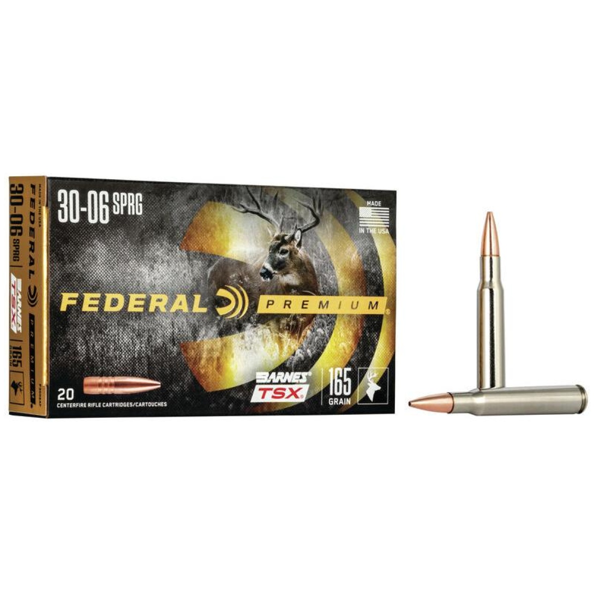 Fap3006af_1. Jpg - federal barnes tsx rifle ammunition 30-06 sprg 165gr hp 2800 fps 20/ct - fap3006af 1