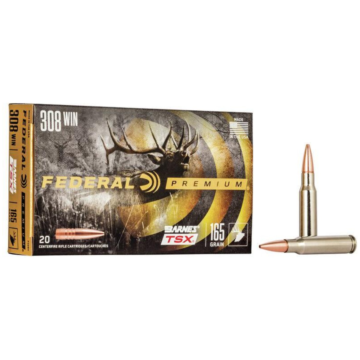 Fap308h_1. Jpg - federal barnes tsx hp rifle ammunition 308 win 165gr 2650 fps 20/ct - fap308h 1