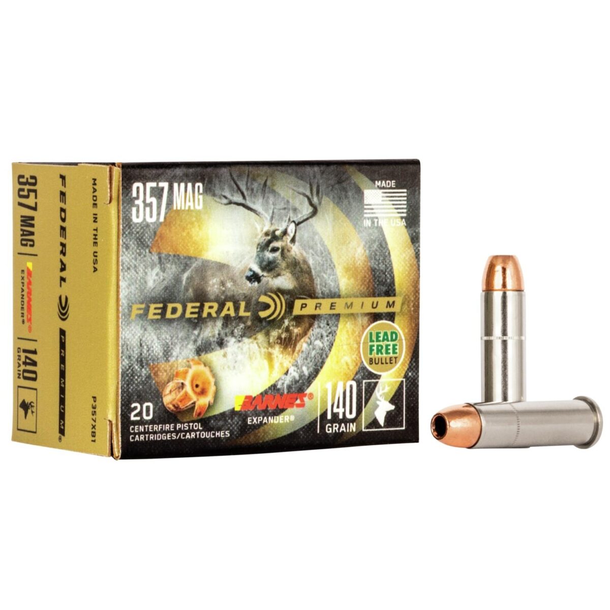 Fap357xb1_1. Jpg - federal premium vital-shok handgun ammunition. 357 mag 140 gr bxp 1400 fps 20/box - fap357xb1 1