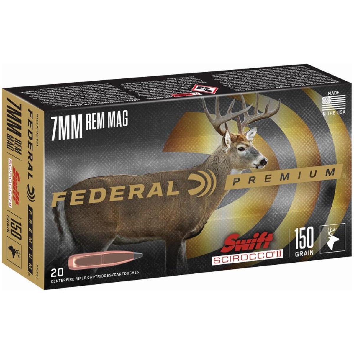 Fap7rss1_1. Jpg - federal swift scirocco ii rifle ammunition 7mm rem mag 150 gr poly tip 3050 fps 20/ct - fap7rss1 1