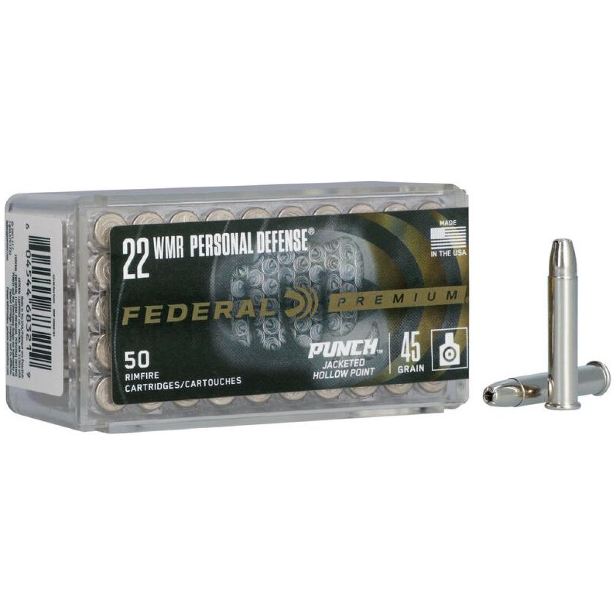 Fapd22wmr1. Jpg - federal punch rimfire ammunition. 22 wmr 45gr jhp 1000 fps 50/ct - fapd22wmr1