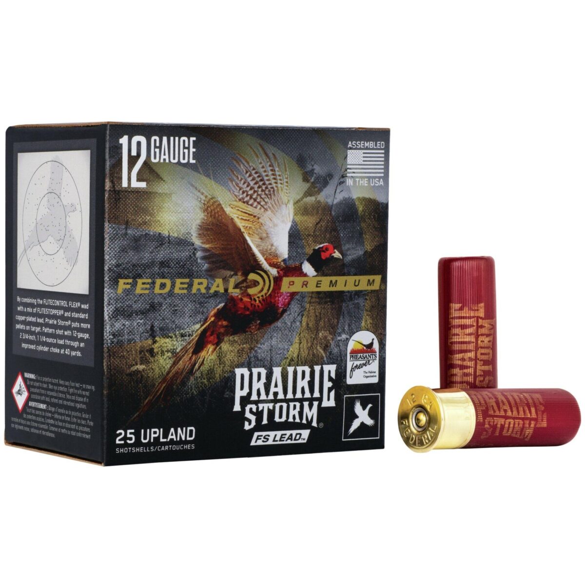 Fapfx129fs4. Jpg - federal prairie storm fs lead shotshells 12 ga 3" 1-5/8oz 1350 fps #4 25/ct - fapfx129fs4