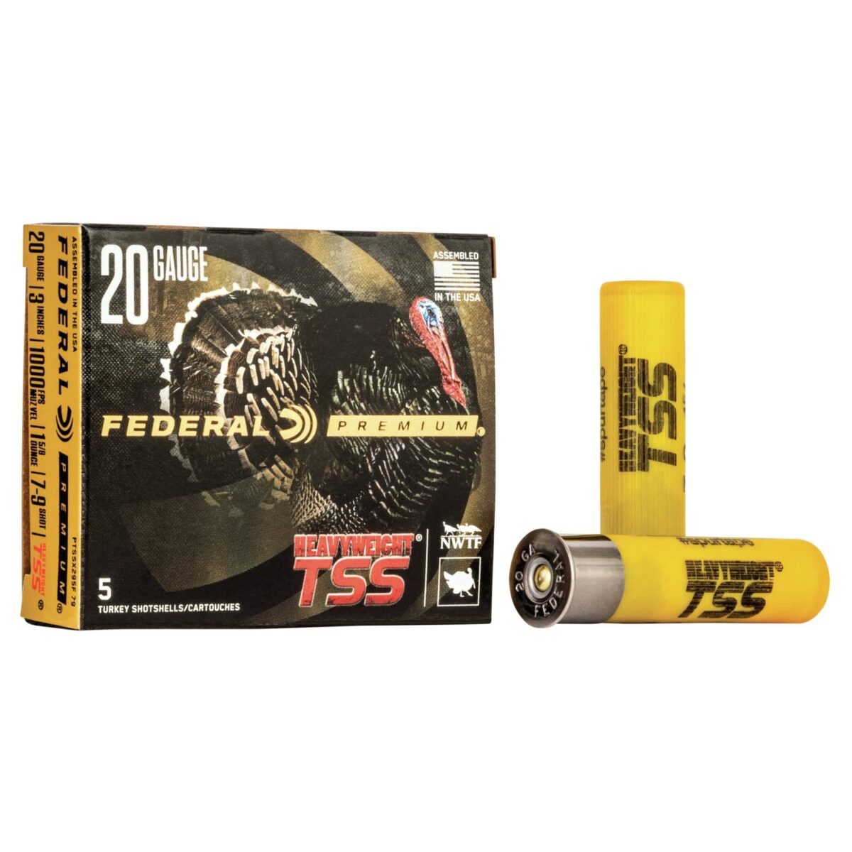 Faptssx295f79_1. Jpg - federal heavyweight tss shotshells 20ga 3" 1-5/8 oz #79 1000 fps 5rds - faptssx295f79 1