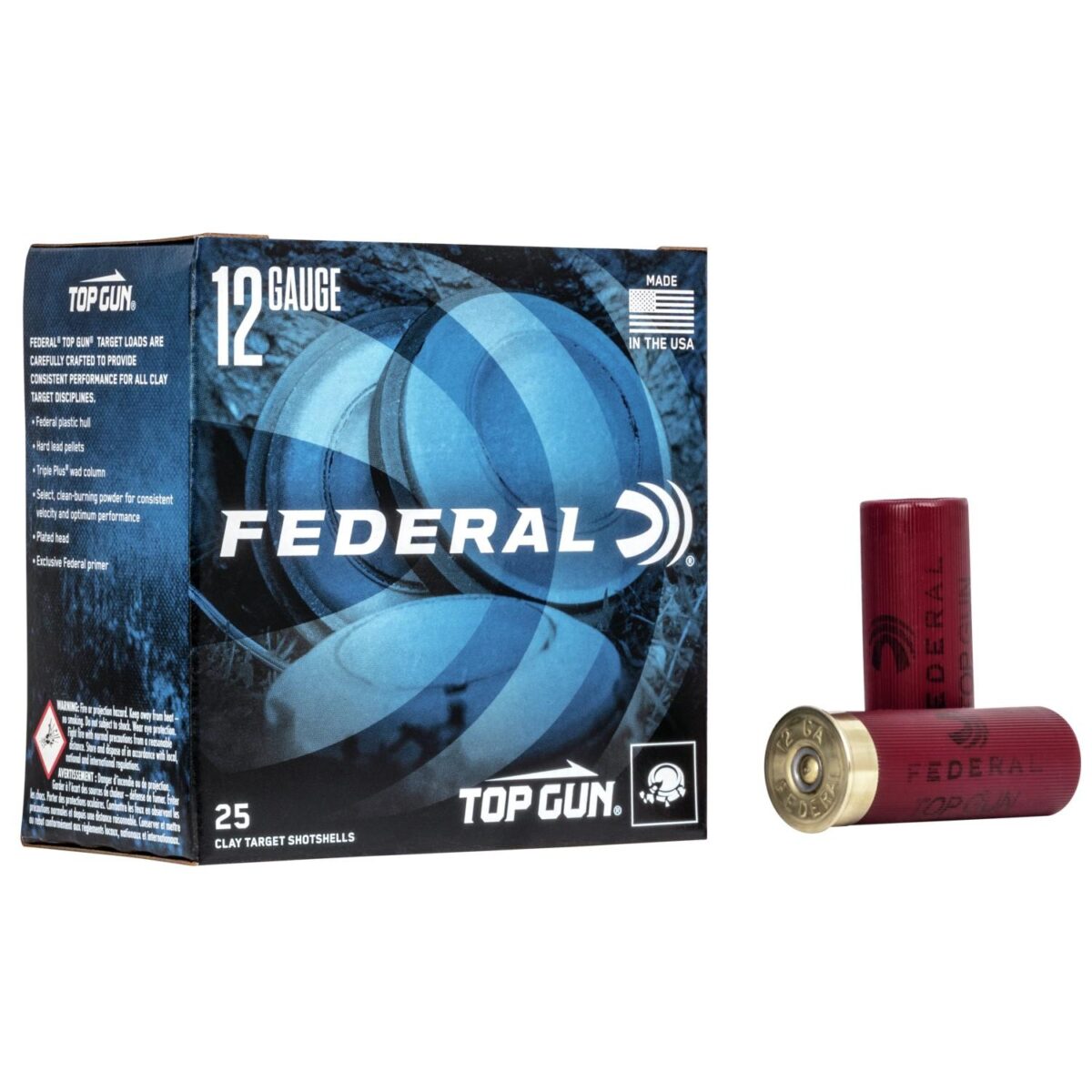 Fatg1218_1. Jpg - federal top gun shotshells 12 ga 2-3/4" 1 oz #8 25/ct - fatg1218 1