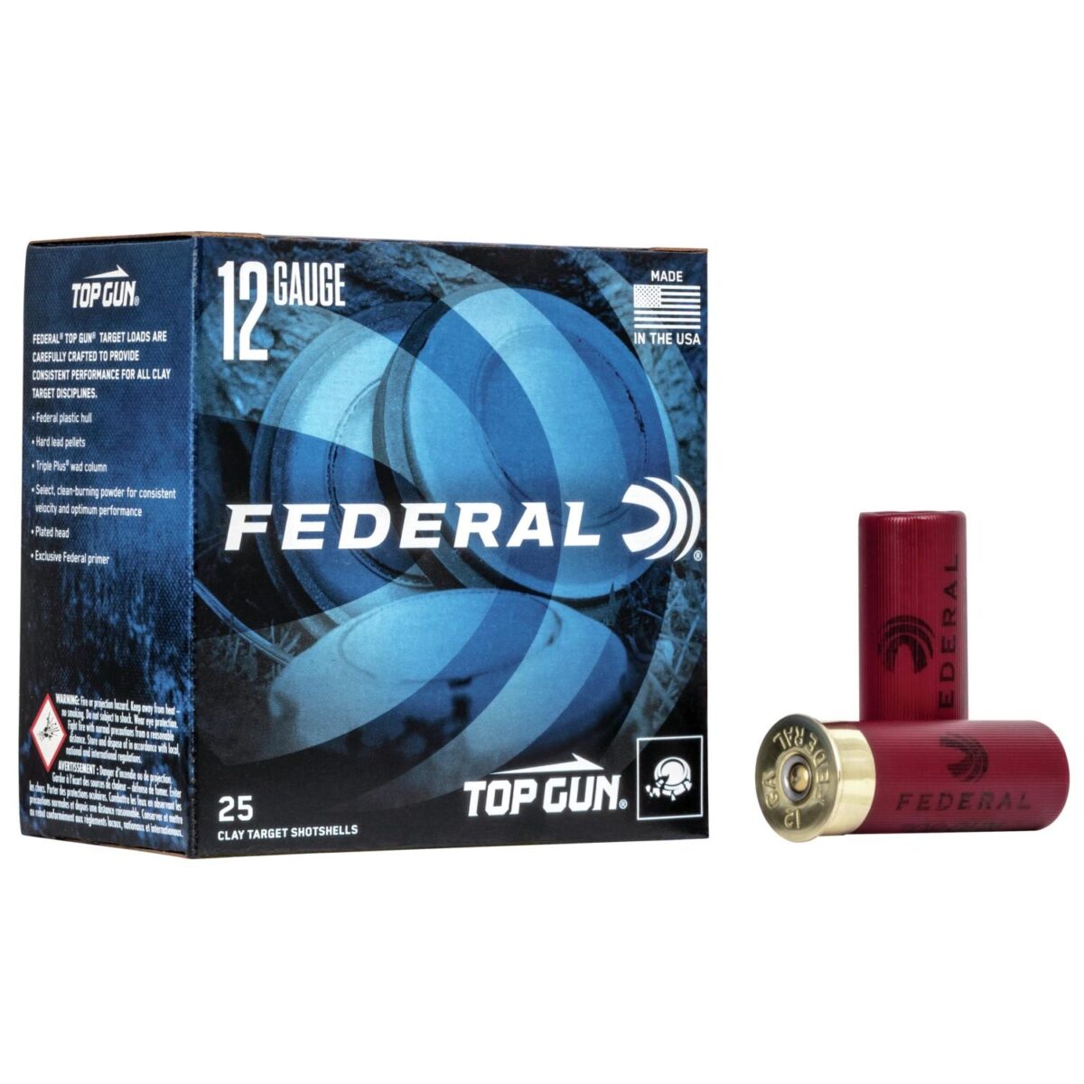 Fatg1275_1. Jpg - federal top gun shotshells 12 ga 2-3/4" 1-1/8 oz #7. 5 1200 fps 25/ct - fatg1275 1