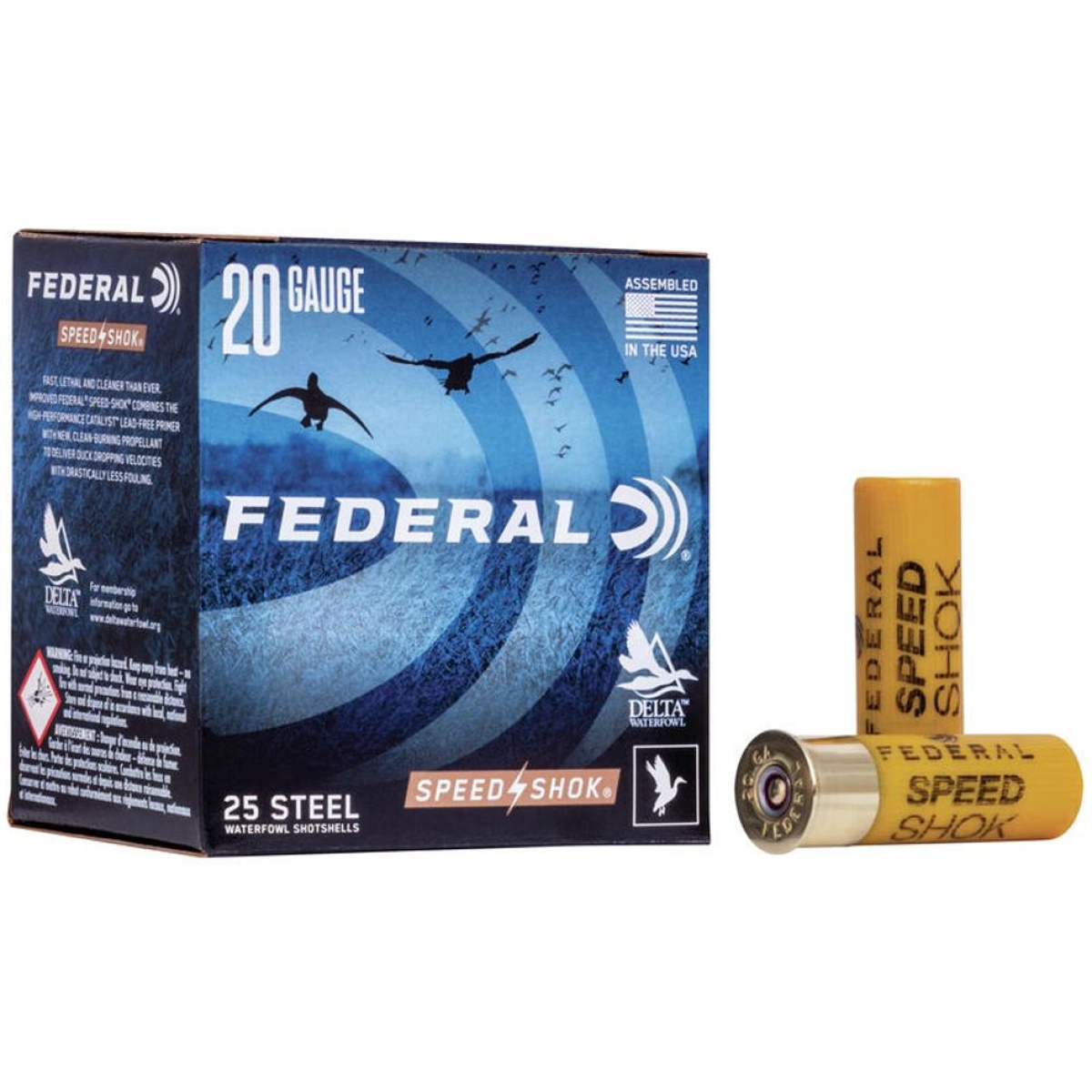 Fawf2087. Jpg - federal speed-shok high velocity steel 20ga 2-3/4" 3/4oz 7 ammo 25rd - fawf2087